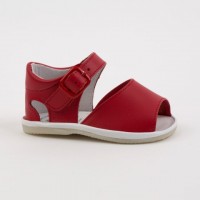 8093 - Red Open Toe Pram Sandal 